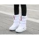 thumbnail image 3 of Botas de nieve de becerro blancas para mujer Zapatos impermeables de algodón pesado, 3 of 6