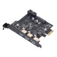 thumbnail image 1 of Carte d'Extension PCIe, PCIe vers USB 3.2 Carte 3 USB Type A 5 Ports 20Gbps 2 USB Type C pour PC de Bureau pour OS X, 1 of 7