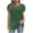 Green, variant on Womens Short Petal Sleeve Tops Crossover V Neck Ruched Loose Summer Tunic Tops to Wear with Leggings