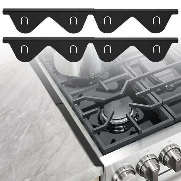 2Pcs Stainless Steel Stove Gap Cover 13.8 to 27.5inch Retractable Stove Gap Filler Heat Resistant Stove Gap Guards Removable Stove Oven Gap Filler for Kitchen Stove Counter
