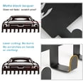 thumbnail image 4 of 1set Iron Wall Mounted Hook Hangers 10-Hook Decorative Organizer Rack for Bag Clothes Key Scarf Hanging Holder with Screws Black Car 150x330mm, 4 of 7