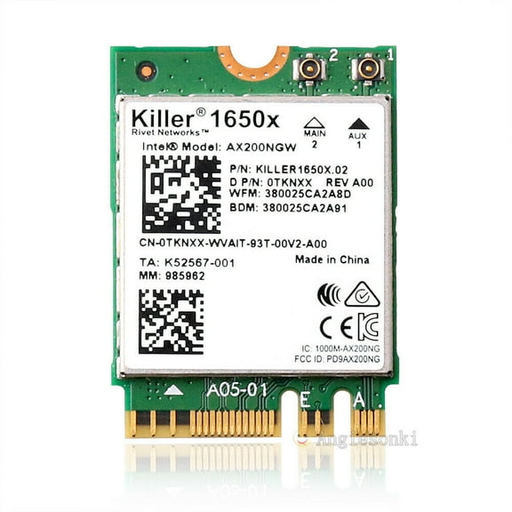 TKNXX Genuine Killer 1650X Dual Band Wireless Card