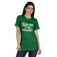 thumbnail image 1 of Inkmeso Embrasse-Moi Je Suis Vaccinée T-shirt Drôle Pro-Vaccin à Col Rond pour Femmes-MS, 1 of 8