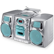 Durabrand Shelf Stereo w/ CD Player, Radio, Cassette Recorder in Blue