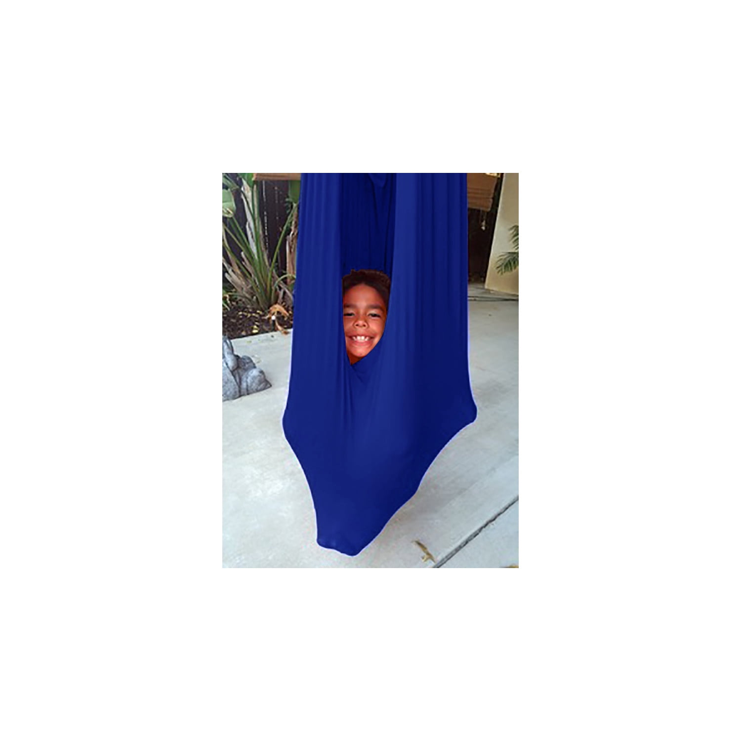 Abilitations Cocoon Swing, Lycra, 60 x 40 Inches, 120 Pound Capacity, Blue