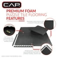 thumbnail image 4 of CAP 22.3" x 22.3" Gray Foam Interlocking Floor Mats, 6 Piece, 4 of 8