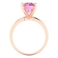 thumbnail image 4 of 3.0ct round cut pink Zircon 18k rose gold Bridal Wedding Engagement Promise Anniversary Ring for Women size 6, 4 of 7