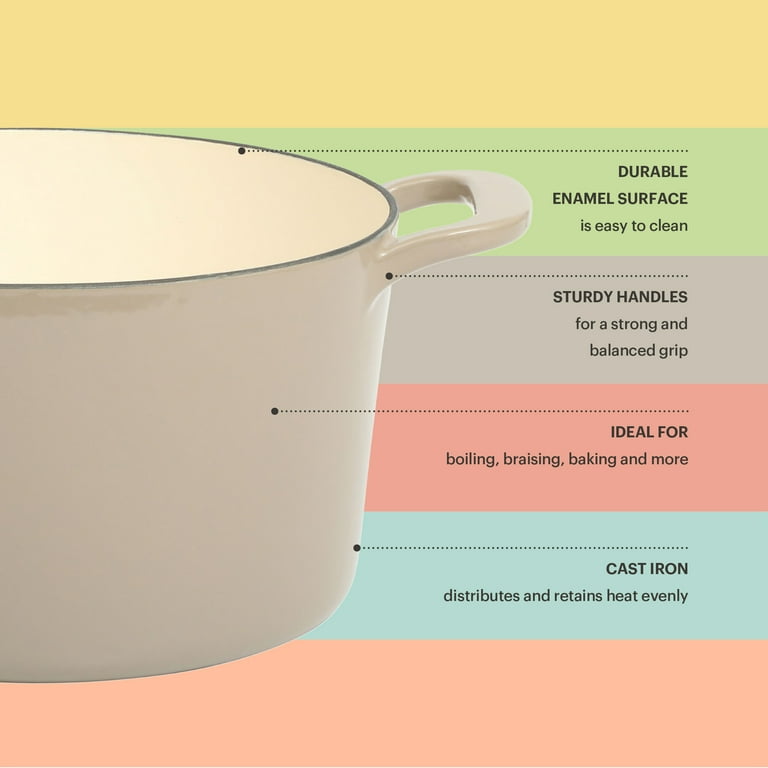 Martha Stewart Everyday Eastwick 7 Quart Enamel on Cast Iron Dutch