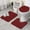 Red Black Checkerboard, variant on Gray Black Checkered Pattern Bathroom Rugs Sets 3 Piece,Toilet Cover Set,Absorbent Non Slip Bathroom Mats Sets with U-Shaped Contour Rug Toilet Rug Set