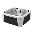 thumbnail image 5 of AquaRest DayDream Ensemble 3500S 6-Person 35-Jet Plug and Play Hot Tub with 2 LED Waterfalls, Step with Handrail and Cover with Lifter, Whitestone/Black, 5 of 5