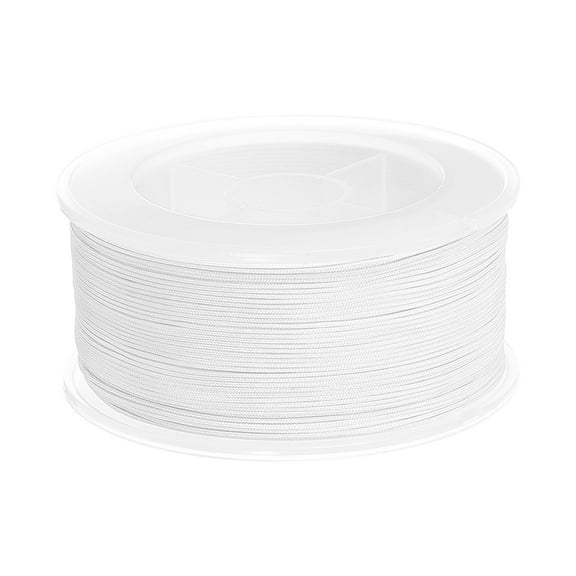 Uxcell 0.6 mm 109 Yards Nylon String, Bracelet String Braided Nylon Thread for Jewelry Making, White