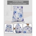 thumbnail image 7 of Purple Blue Spring Floral Pillow Covers Queen Size 2 Pack, Summer Flowers Botanical Soft Bed Throw Pillowcases Breathable Cooling Long Lumbar Body Pillow Sham Cover for Bed Sofa 20''x30'', 7 of 7