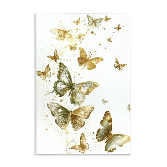 Stupell Industries Butterfly Trail with Speckles Insects Painting Unframed Art Print Wall Art, 10 x 15