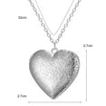 thumbnail image 6 of OPOLSKI Couple Necklace Carved Design Metal Chain Gift Heart-shaped Photo Frame Pendant Necklace A, 6 of 8