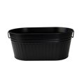 thumbnail image 4 of Hometrends grande baignoire ovale en métal noir mat avec poignée en métal 24  inch W X 14.37 inch D X 10  inch H,1 pièce, 4 of 6