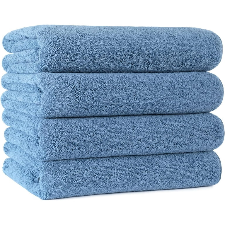 Microfiber Quick Dry Lint Free Bath Towel 57 x 30 in Pack of 4 Gray Walmart