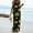 Army Green, variant on Womens Plus Size Overalls Jumpsuits,Women's Printed Jumpsuit Casual Button Pocket Sleeveless Wide Leg Trousers Yellow S