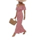 thumbnail image 2 of Plisados A Rayas para Mujer, Elegantes, de Verano, con Tirantes y Pantalones de Pierna , . Vino Tinto XL, 2 of 7