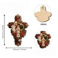 thumbnail image 3 of Dalxymotic Christmas Cross Ornament, Wooden Vintage Jesus Hanging Pendant Decor, Holiday Decorative Accent, Christmas Decorations Indoor Outdoor for Tree, Mantel, Shelf, Wall, 3 of 6