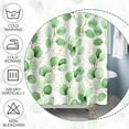 thumbnail image 5 of Green Eucalyptus Shower Curtain Spring Botanical Leaves Plants Watercolor Floral Minimalism Shower Curtains for Hotel Spa Bath Bathtubs Polyester Waterproof with Hooks 72x72 Inches, 5 of 6