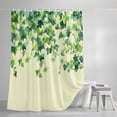 thumbnail image 4 of Country Leaves Shower Curtain Set, Waterproof Shower Curtains for Bathroom, Green Leaf Branches Vine Botanical Rustic Washable Fabric Cloth Bath Curtain for Bathtub Decoration with Hooks 60x72 Inches, 4 of 9