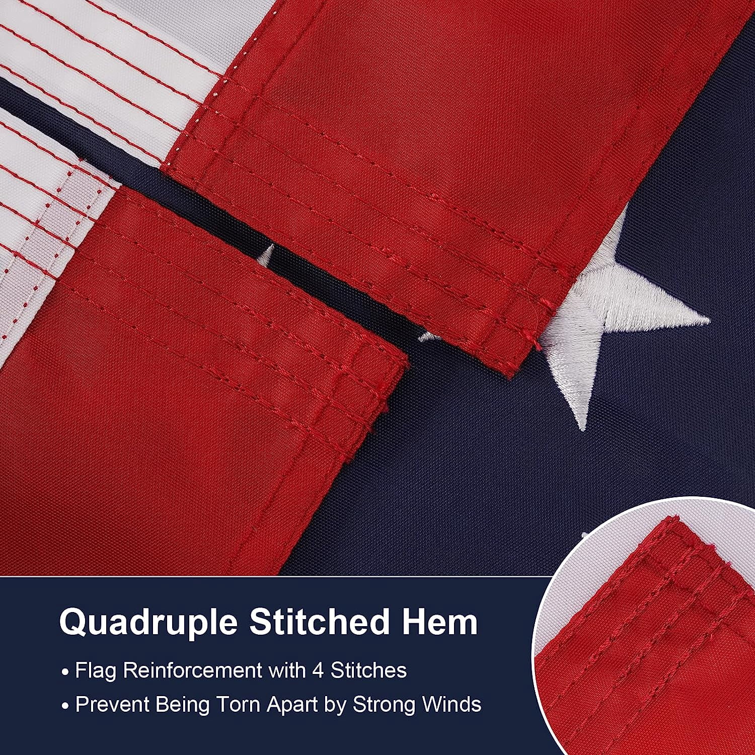 American Flag 6x10ft. Premium Large US Flag 6x10 ft 420D Nylon  Embroidered Stars and Sewn Stripes - Display with Pride Proudly