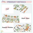 thumbnail image 4 of Dailycode Cotton Pajama Set Snug Fit Long Sleeve Top and Pants for 18M-8Y Cute Cartoon Dinosaurs Leaf, 4 of 7
