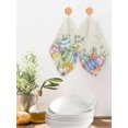 thumbnail image 2 of Easter Eggs Kitchen Dish Towels for Drying Dishes Set of 4, Farmhouse Spring Botanicals Plants Butterfly Waffle Weave Microfiber Hand Tea Bathroom Towels Quick Dry & Absorbent Towel 12x12, 2 of 7