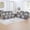 Grey-Couch+Loveseat, variant on Faux Leather Power Recliner Sofa Set, Home Theater Seating with LED Base Light, Cup Holders & Storage Console, Living Room Reclining Couch for Movie Room Black