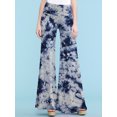 thumbnail image 4 of Made by Johnny Women's Chic Tie Dye Palazzo Pants XXL WHITE_NAVY, 4 of 6