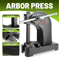 thumbnail image 6 of 2 Ton Arbor Press, Heavy-Duty Cast Iron, Compact Design, Manual Desktop Arbor Press, Assembly Workshop, Processing Workshop (Black), 6 of 7