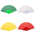 thumbnail image 5 of D-GROEE Plain Hand Plastic Folding Fan Handheld Fan Cloth Folded Fan for Wedding Party and Home Decoration, 5 of 5