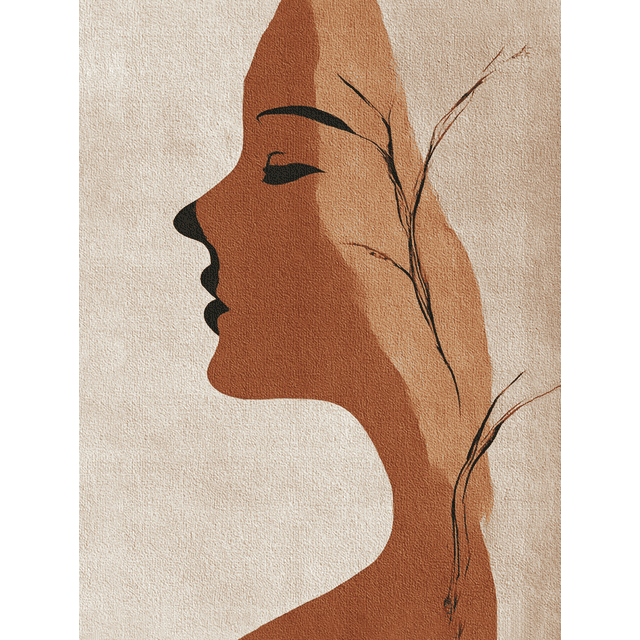 Qisvanset Abstract Minimalist Face Canvas Wall Art 15.75x11.81 Inches