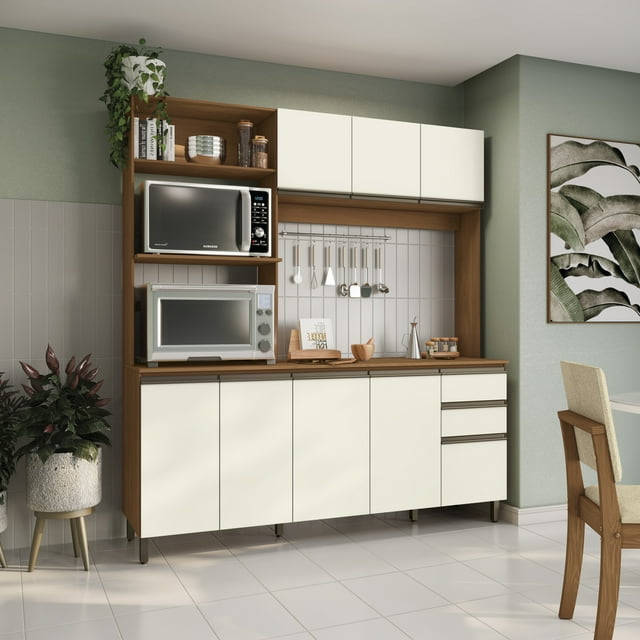 Cocina Integral Kappesberg Luna 192.5cm Canela/Blanco