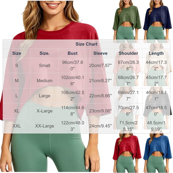 Posijego Workout Tops for Women 3/4 Sleeve Crop Tops Summer Athletic Running Yoga Sport Tees Activewear Gym Shirts for Ladies