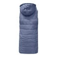 thumbnail image 7 of Hfyihgf Oversized Long Down Vest for Women Outdoor Coats with Hood Long Puffer Vest Winter Coats Sleeveless Warm Jacket Z1-Blue XL, 7 of 7