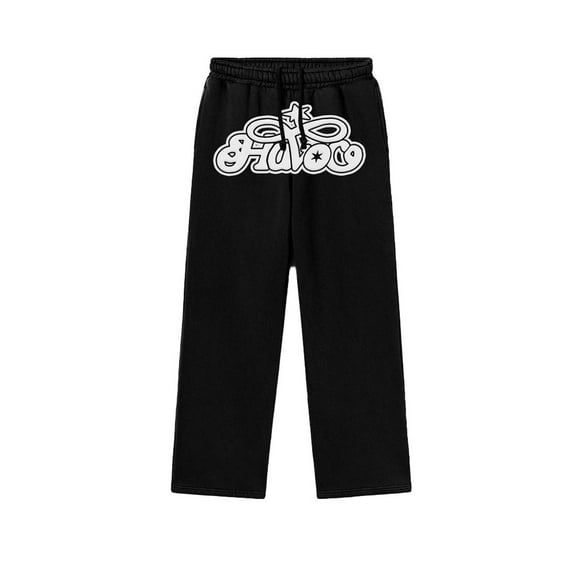 CONROSES Mens Baggy Sweatpants Letter Graphic Y2K Pants for Men Casual Wide Leg Elastic Waist Drawstring Streetwear Sports Joggers With Pockets