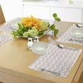 thumbnail image 4 of Ambesonne Pink Place Mats Set of 4, Zigzag Chevron Grunge, Standard Size, Rose Pale Pink White, 4 of 6