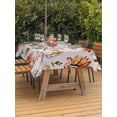 thumbnail image 3 of Outdoor Tablecloth with Umbrella Hole for Patio/Picnic/Party/Camping, Pink Spring Floral Waterproof Table Cloth Rectangle Table Cover Washable, Summer Botanical Vintage Birds (52"x 70"), 3 of 8