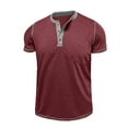 thumbnail image 5 of Shirts for Men with Design,Mens Henley Shirts Summer Short Sleeve Button Down Workout Tshirt Casual Sport Athlete Gym Basic Tees, 5 of 8
