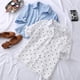 thumbnail image 5 of Camisa de lunares Blusa informal de verano con cuello en V Manga corta Top de mujer, Blanco, XL Yuarrent AP001522-04B, 5 of 7