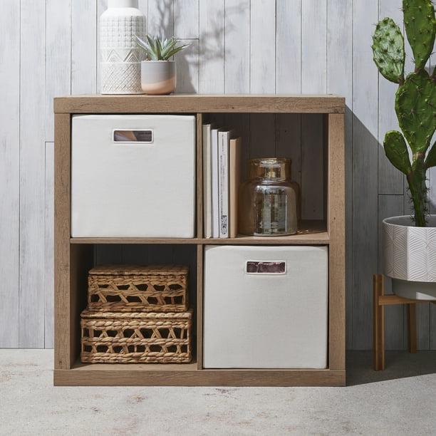 Better Homes & Gardens 4Cube Storage Organizer, Natural Walmart Business