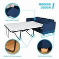 thumbnail image 5 of Mjkone Pull Out Sofa Bed, Sleeper Sofa Bed with Memory Foam Mattress, 2-in-1 Pull Out Couch Bed Suitable for Friends to Stay Temporarily, Loveseat Sleeper for Apartment/Small Spaces (Full, Blue), 5 of 8