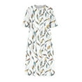 thumbnail image 4 of Vetsdori Womens Short Sleeve Maxi Dresses Summer Floral Print Sundress Party Holiday Beach,Pleated V-Neck Dress for Ladies Tunic, 4 of 5
