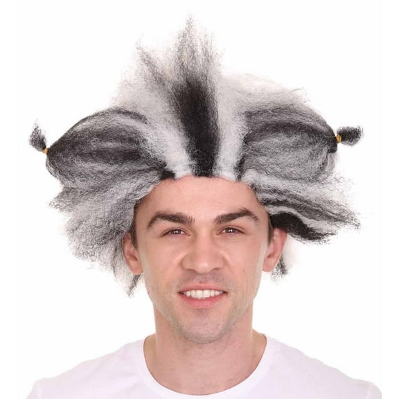 HPO Musical Cat Costume Wig – Black & White Short Straight Wig for Adult & Teen Cosplay, Unisex Fit