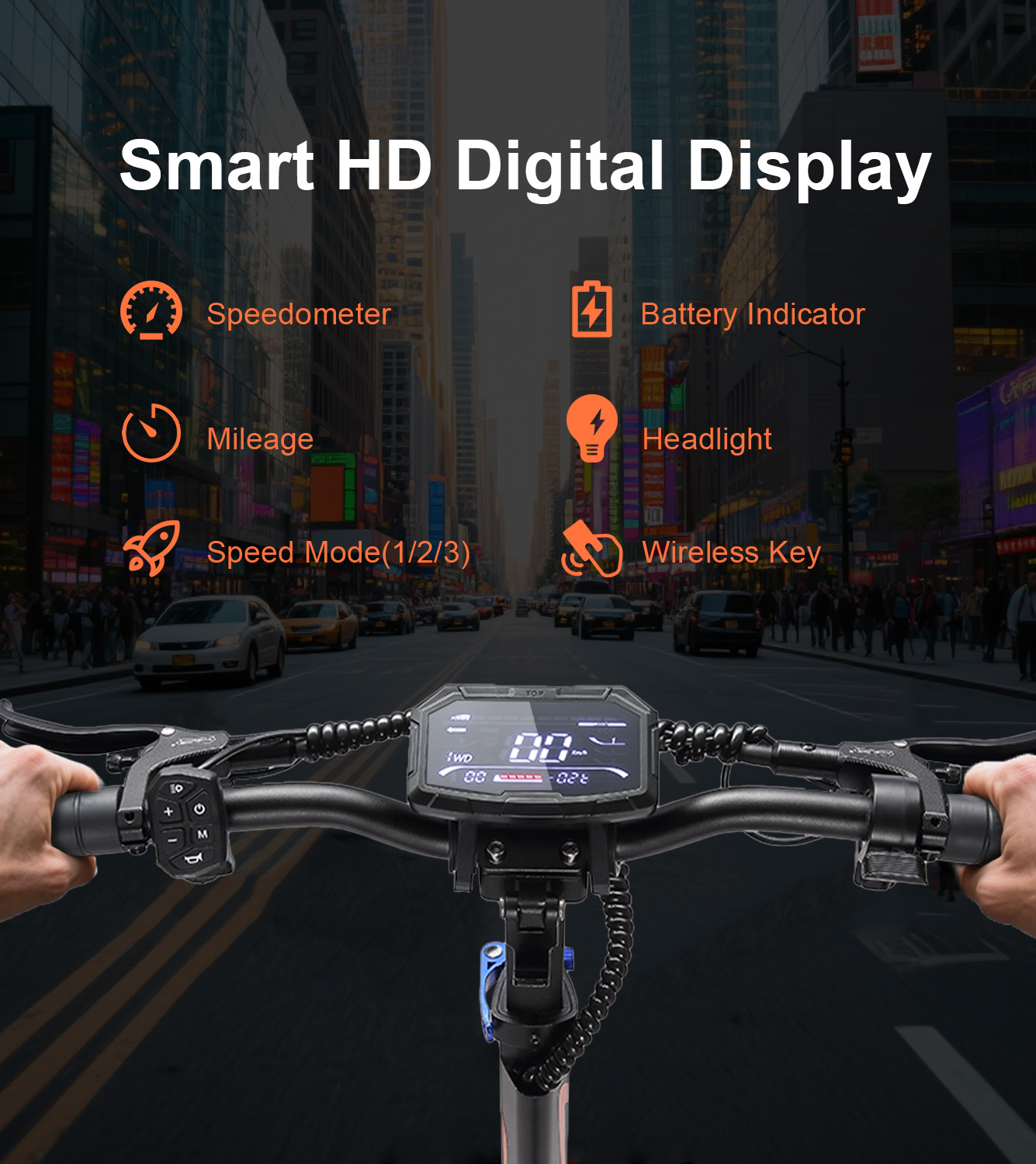 Bikydom 45Mph Electric Scooter for Adults with Seat, 5000W up to 50 Miles Range, 60V/25.6AH E-Scooter NFC Max Load 265lbs