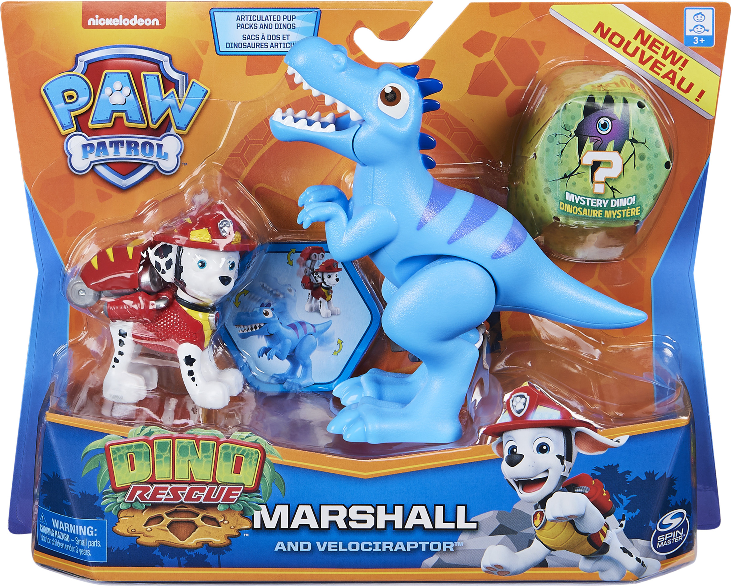 PAW Patrol, Dino Rescue Marshall and Dinosaur Action Figure Set, for Kids Aged 3 and up - image 2 of 5