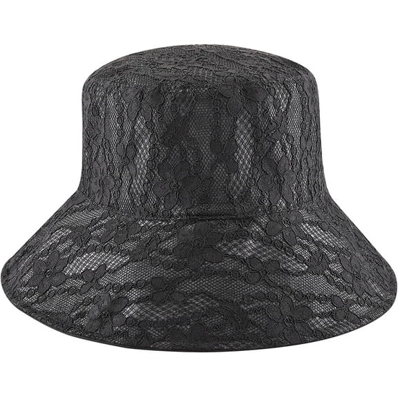 PIKADINGNIS Women Sun Hat Lace Bucket Summer Beach Cap Fashion Packable Double-Side-Wear Reversible Travel Fishing Cap Hat