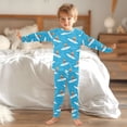 thumbnail image 6 of joogoo Surfing Pattern 2 Piece Long Sleeve Tee and Pants Cotton Pajama Set 6Y, 6 of 7