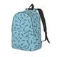 thumbnail image 1 of Disketp Cute Shark print Canvas Backpack Lightweight Travel Daypack Student Rucksack Laptop Backpack-Small, 1 of 5